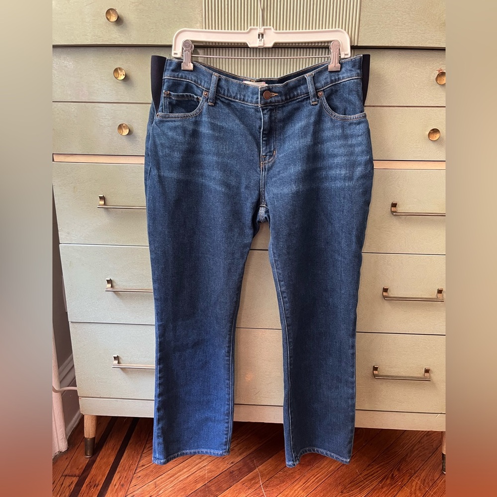 HATCH Crop Maternity Jean (Indigo)